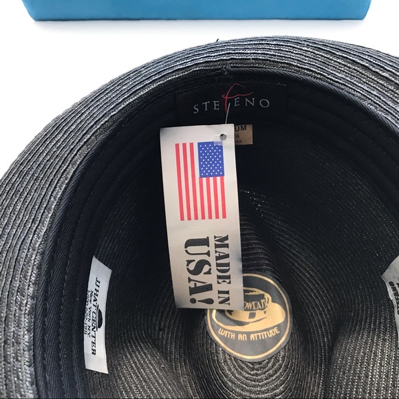 ✴️ UNISEX Stefano Milan Straw Fedora, M (7-7 1/8)NWT… - Picture 5 of 6